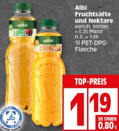Elli Markt Albi Fruchtsäfte und Nektare 1 L Angebot