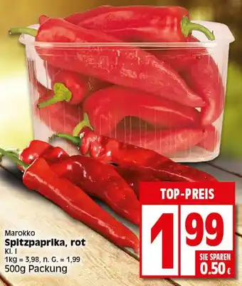 Elli Markt Spitzpaprika, rot 500 g Packung Angebot