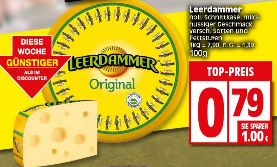 Elli Markt Leerdammer 100 g Angebot