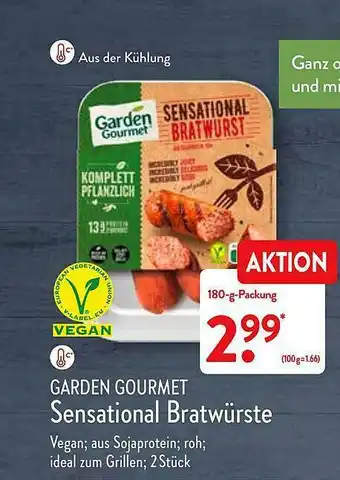 Aldi Nord Garden Gourmet Sensational Bratwürste Angebot