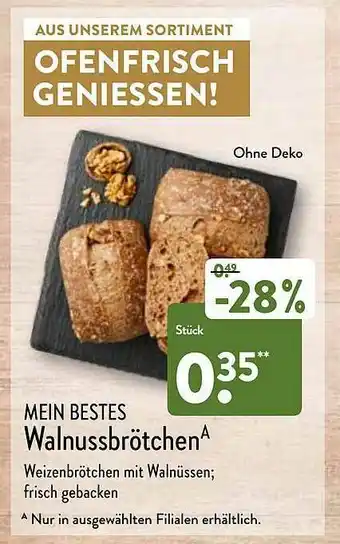 Aldi Nord Mein Bestes Walnussbrötchen Angebot
