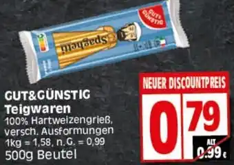 Elli Markt GUT&GÜNSTIG Teigwaren 500g Beutel Angebot