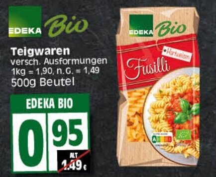 Elli Markt EDEKA BIO Teigwaren 500 g Beutel Angebot