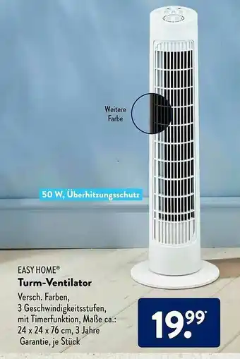 Aldi Süd Easy Home Turm-ventilator Angebot