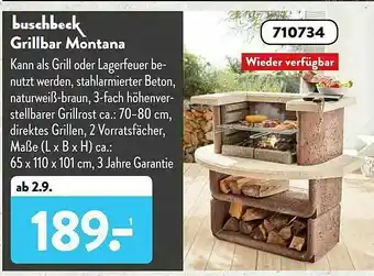 Aldi Süd Buschbeck Grillbar Montana Angebot