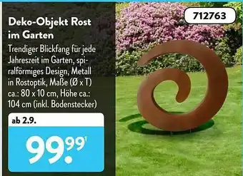 Aldi Süd Deko-objekt Rost Im Garten Angebot