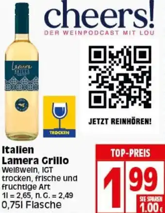 Elli Markt Italien Lamera Grillo 0,75 L Flasche Angebot