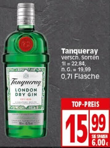 Elli Markt Tanqueray 0,7 L Flasche Angebot
