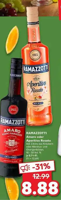 Kaufland Ramazzotti Amaro Oder Aperitivo Rosato Angebot