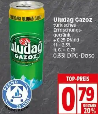 Elli Markt Uludag Gazoz 0,33 L DPG-Dose Angebot