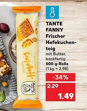 Kaufland Tante Fanny Frischer Hefekuchen Teig Angebot