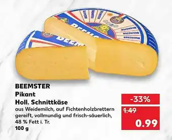 Kaufland Beemster Pikant Holl. Schnittkäse Angebot