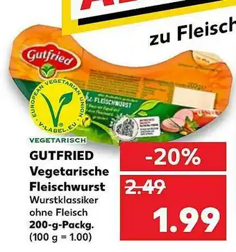 Kaufland Gutfried Vegetarische Fleischwurst Angebot