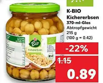 Kaufland K-bio Kichererbsen Angebot