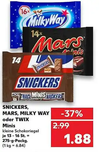 Kaufland Snickers Mars, Milky Way Oder Twix Angebot