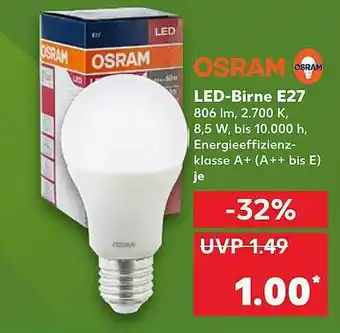 Kaufland Osram Led-birne E27 Angebot