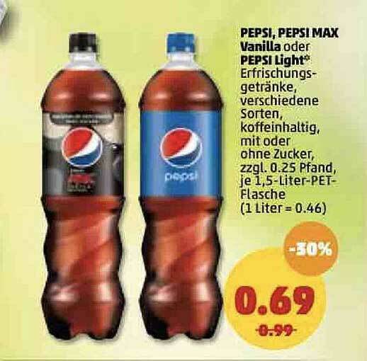 Wunderschöne Pepsi Light Angebot Heute Bild