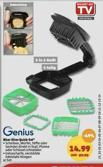 PENNY Genius Nicer Dicer Quick-set Angebot