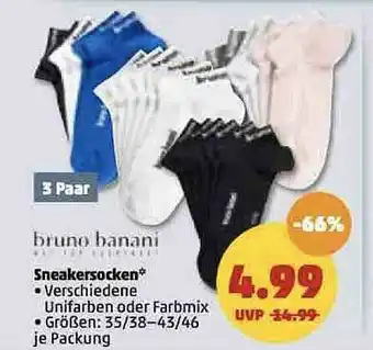 PENNY Bruno Banani Sneakersocken Angebot