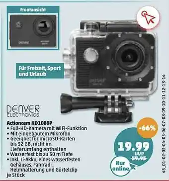 PENNY Denver Actioncam Hd1080p Angebot