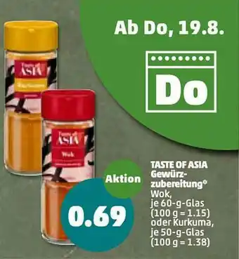 PENNY Taste Of Asia Gewürzzubereitung Angebot