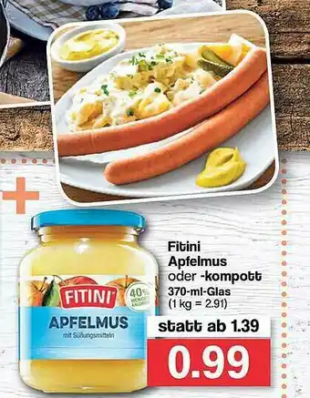 Famila Nord West Fitini Apfelmus Oder -kompott Angebot