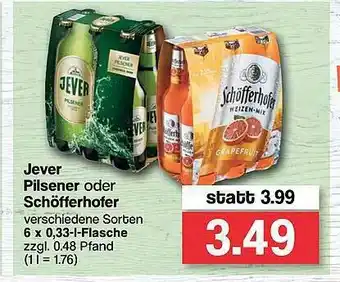 Famila Nord West Jever Pilsener Oder Schöfferhofer Angebot