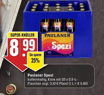 Scheck-in-Center Paulaner Spezi Angebot