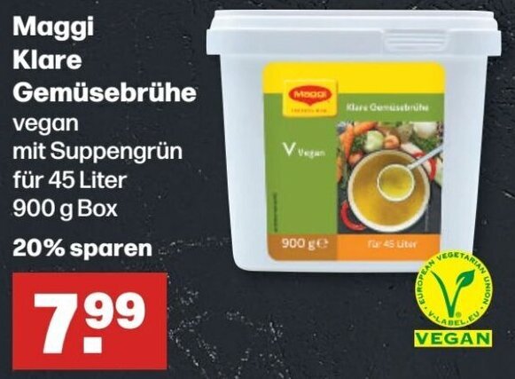 Handelshof Maggi Klare Gemüsebrühe 900 g Box Angebot