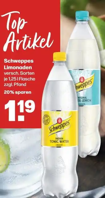 Handelshof Schweppes Limonaden 1,25 L Flasche Angebot