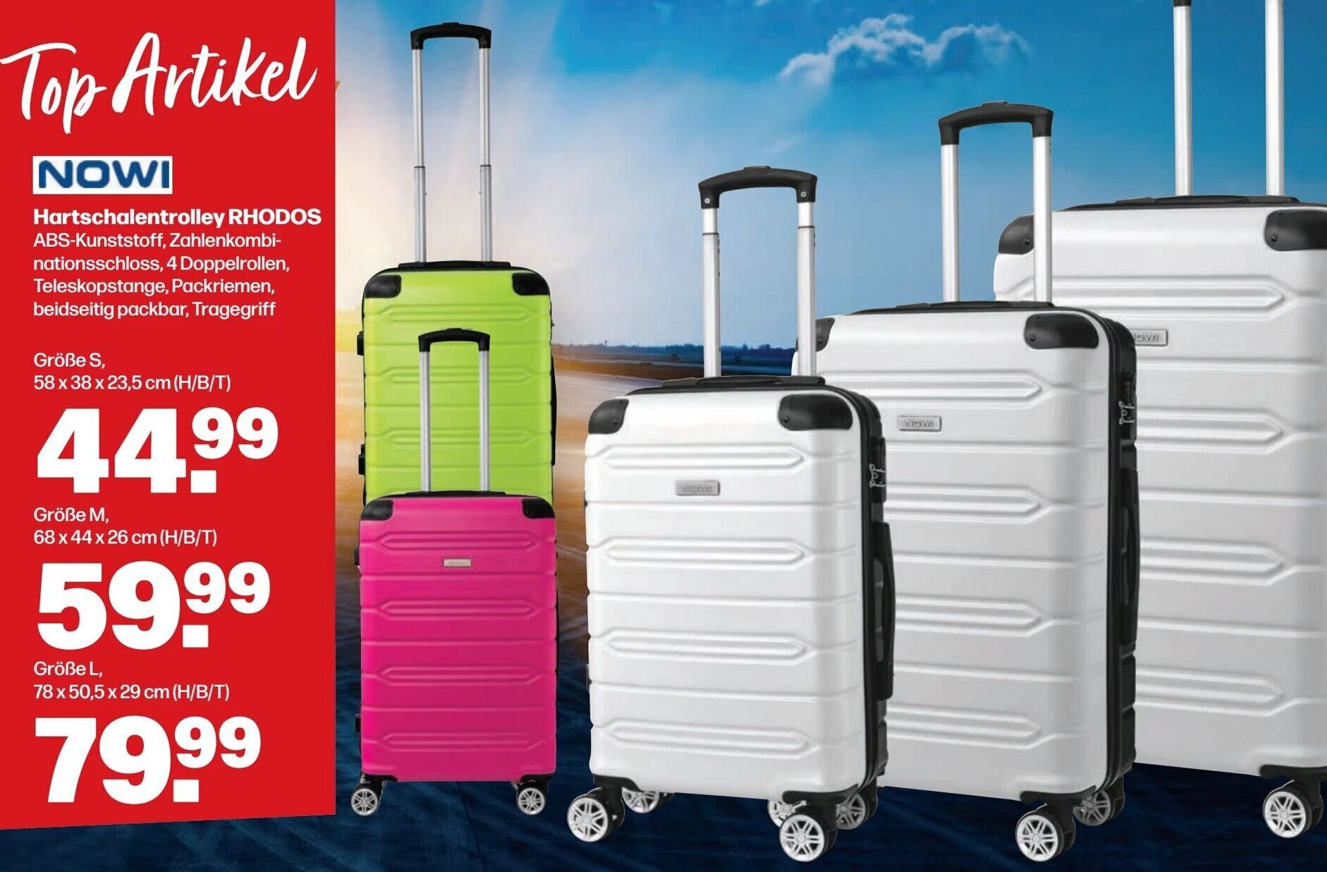 Handelshof NOWI Hartschalentrolley RHODOS Angebot