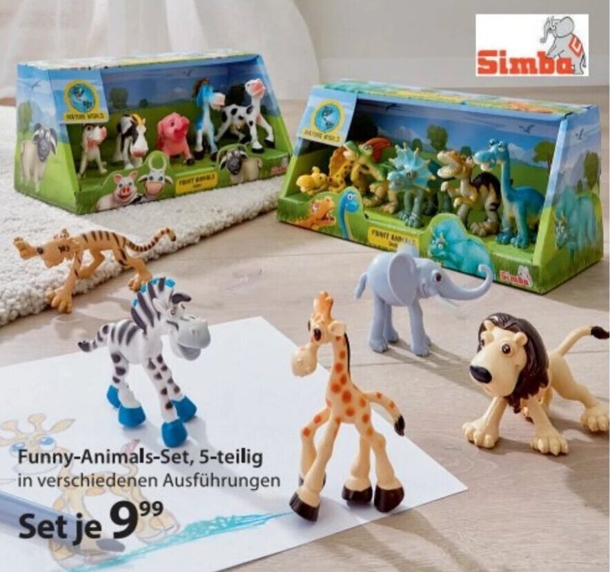 NKD Simba Funny-Animals-Set, 5-teilig Angebot