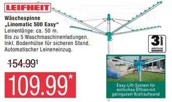 Marktkauf LEIFHEIT Wäschespinne ,,Linomatic 500 Easy" Angebot