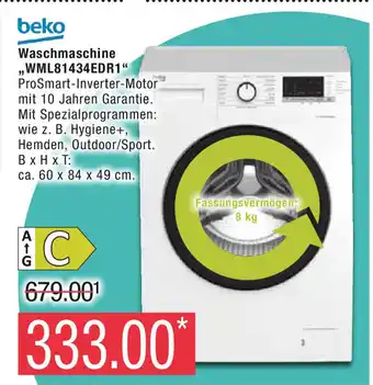 Marktkauf beko Waschmaschine WML81434EDR1 Angebot