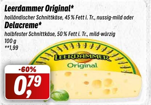 Simmel Leerdammer Original* oder Delacreme*100g Angebot