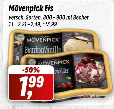 Simmel Mövenpick Eis 800-900ml Angebot