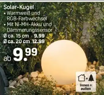 Rossmann Solar-Kugel • Warmweiß und RGB-Farbwechsel Ø ca. 15 cm Angebot