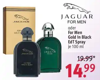 Rossmann JAGUAR FOR MEN oder For Men Gold In Black EdT Spray je 100 ml Angebot