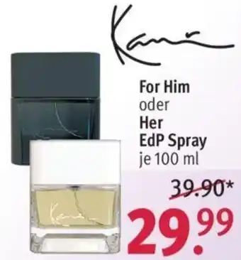 Rossmann Kani For Him oder Her EdP Spray je 100 ml Angebot