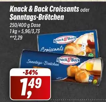 Simmel Knack&Back Croissants oder Sonntags-Brötchen 250/400g Angebot