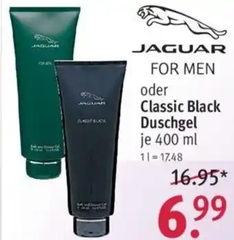 Rossmann JAGUAR FOR MEN oder Classic Black Duschgel je 400 ml Angebot