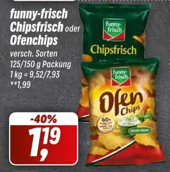 Simmel funny-frisch Chipsfrisch oder Ofenchips 125/150g Angebot