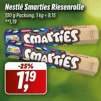 Simmel Nestlé Smarties Riesenrolle 130 g Angebot