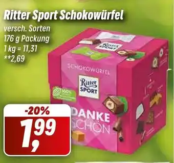 Simmel Ritter Sport Schokowürfel 176g Angebot