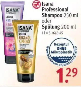 Rossmann Isana Professional Shampoo 250 ml oder Spülung 200 ml Angebot