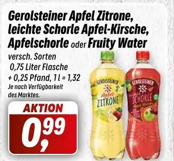 Simmel Gerolsteiner Apfel Zitrone, leichte Schorle Apfel-Kirsche, Apfelschorle oder Fruity Water 750ml Angebot