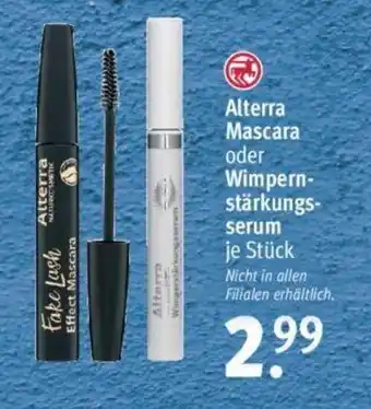 Rossmann Alterra Mascara oder Wimpern-stärkungs-serum Angebot