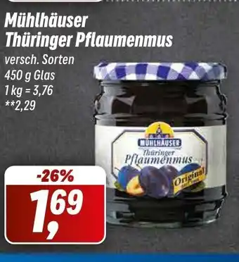 Simmel Mühlhäuser Thüringer Pflaumenmus 450g Angebot