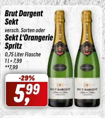 Simmel Brut Dargent Sekt versch. Sorten oder Sekt L'Orangerie Spritz 0,75 L Angebot