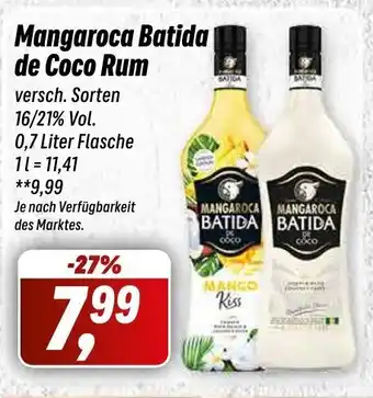 Simmel Mangaroca Batida de Coco Rum 700ml Angebot